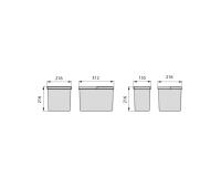 Contenitori per cassetti da cucina Recycle, Altezza 216, 1x12 + 2x6, Plastica grigio antracite, Tecnoplastica 8197823 EMUCA - foto 2