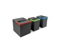 Contenitori per cassetti da cucina Recycle, Altezza 216, 1x12 + 2x6, Plastica grigio antracite, Tecnoplastica 8197823 EMUCA
