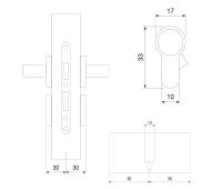Emuca Cilindro serratura profilo europeo per porte 30 x 30 mm, frizione semplice, leva lunga, 3 chiavi, alluminio, nichel satinato, 5 sets. 1279351 EMUCA - foto 1