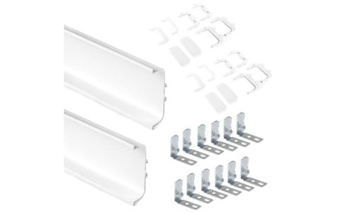 Kit profilo Gola centrale per mobili da cucina, Verniciato bianco, Alluminio 8160112 EMUCA