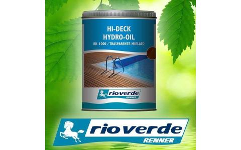 Olio decking per pavimenti in legno all'acqua RK1000 2,5 lt. RIO VERDE RENNER