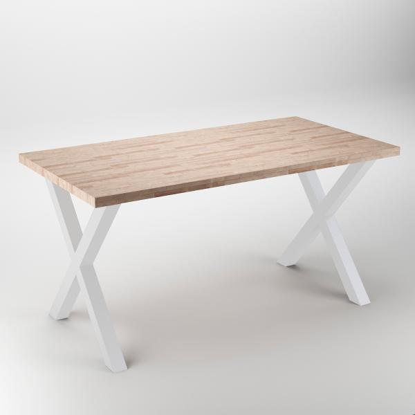 Set di due gambe Cross per tavolo, altezza 695 mm, verniciate bianche 2040212 EMUCA - foto 5