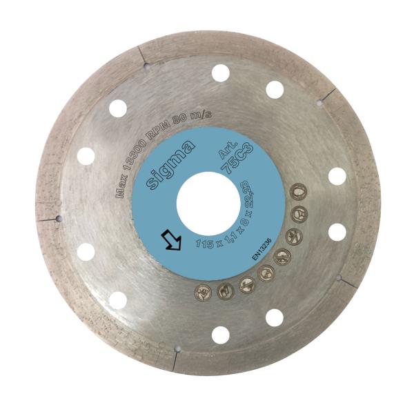 Disco Diamantato Turbo Ceramica GRES 115 mm spessore 1,1 mm 75C3 SIGMA