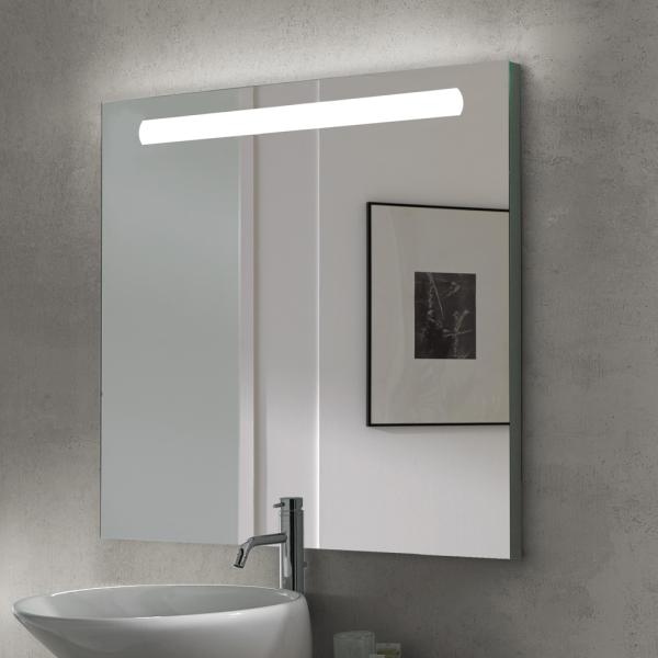 Specchio da bagno pegasus con illuminazione led frontale 60x70 cm 5148120  emuca