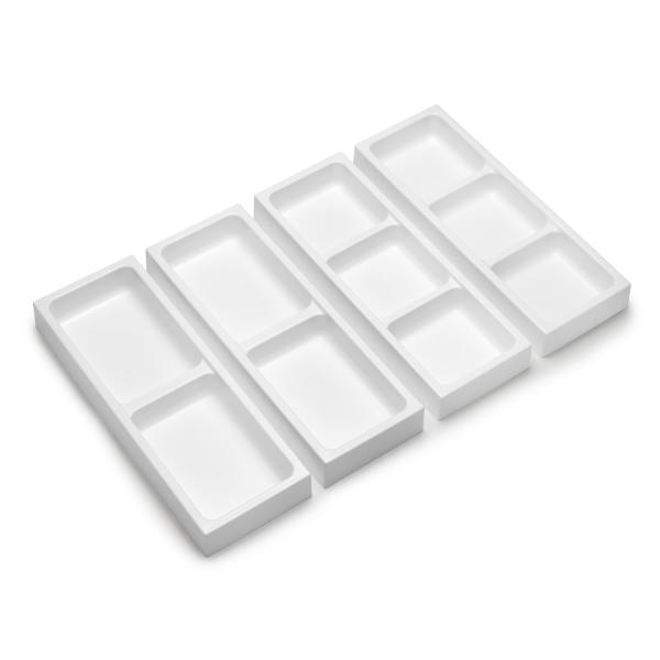 Set organizer per cassetti da bagno laterali tidy, plastica bianca,  tecnoplastica 8098215 emuca